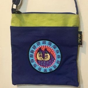 Laurel Burch Crossbody Embroidered Cat Bag Purse